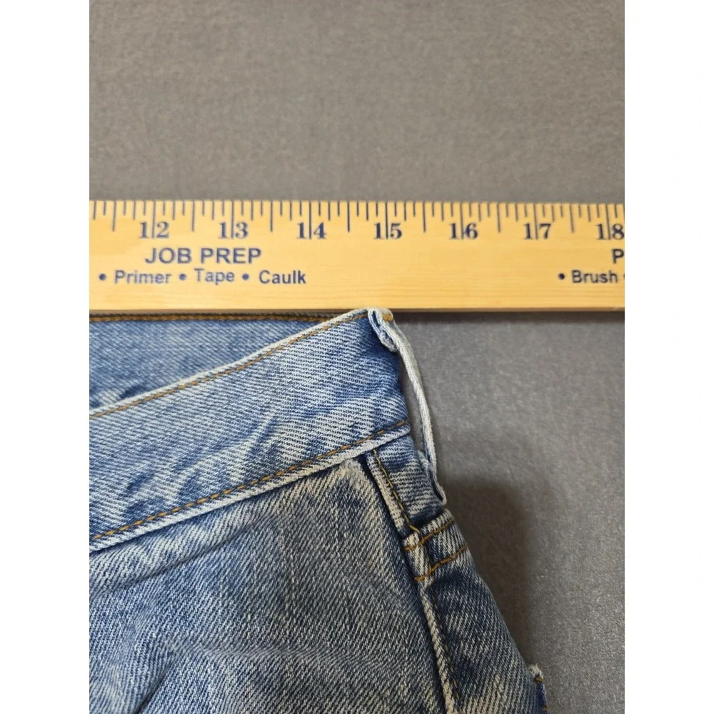 VTG Y2K Levi's 505 Regular Fit Batwing Jeans Blue Denim Made in Columbia 32x32